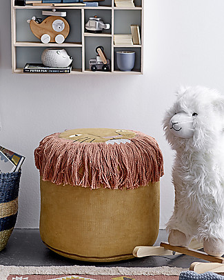 Bloomingville Lion Pouf, 43x43 cm - Cotton Pouf