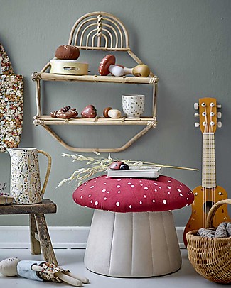 Bloomingville Lue Pouf - Mushroom - Red - Pine Wood Chairs