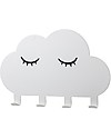 Bloomingville Metal Coat Rack with 4 Hooks, White Cloud Hangers