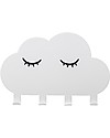 Bloomingville Metal Coat Rack with 4 Hooks, White Cloud Hangers