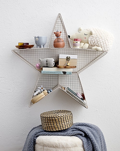 Bloomingville Metal Wall Box Display, Star - 63x13x62 cm Shelves