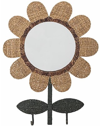 Bloomingville Nabiya mirror - Daisy - Nature - Bankuan grass Wall Decorations