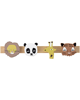 Bloomingville Pine wood animal coat hanger - Multi-color Hangers & Hooks