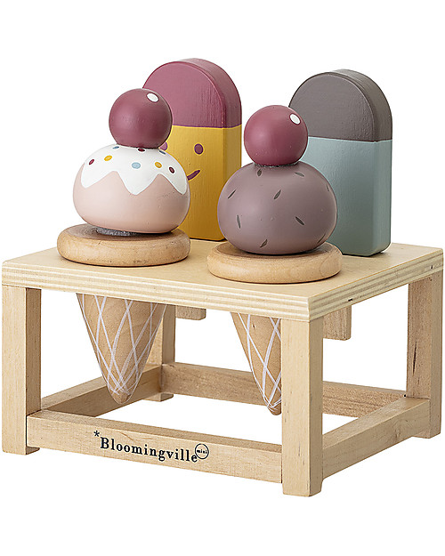 Bloomingville Play Set Food, Ice-Cream - 5 Pieces Wooden Food