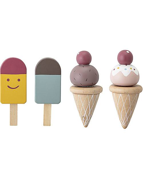 Bloomingville Play Set Food, Ice-Cream - 5 Pieces Wooden Food