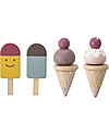 Bloomingville Play Set Food, Ice-Cream - 5 Pieces Wooden Food