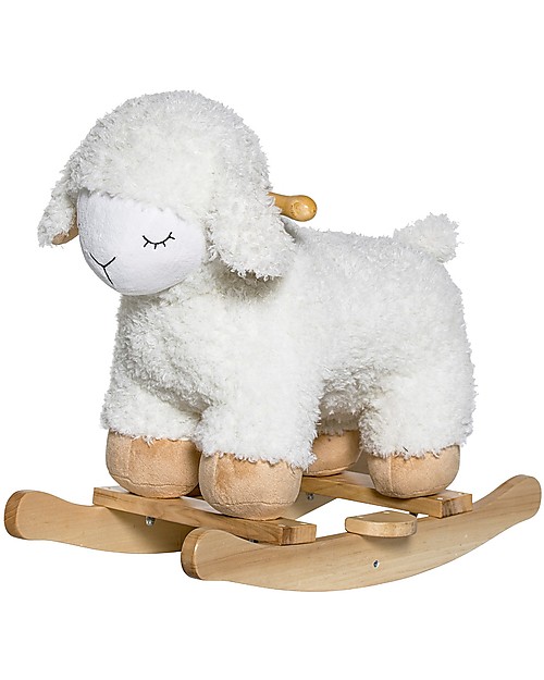 Bloomingville Rocking Sheep, White - Beech Wood Rides On