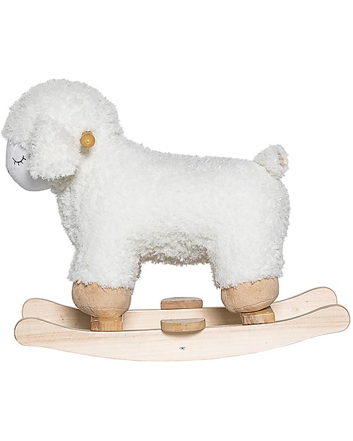 Bloomingville Rocking Sheep, White - Beech Wood Rides On
