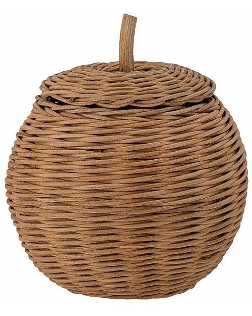 Bloomingville Rosette Basket with Lid - Brown - Rattan Fiber Wicker Basket