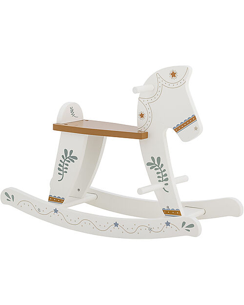 Bloomingville Ruddy Rocking Horse Toy - White - MDF Wood Rides On