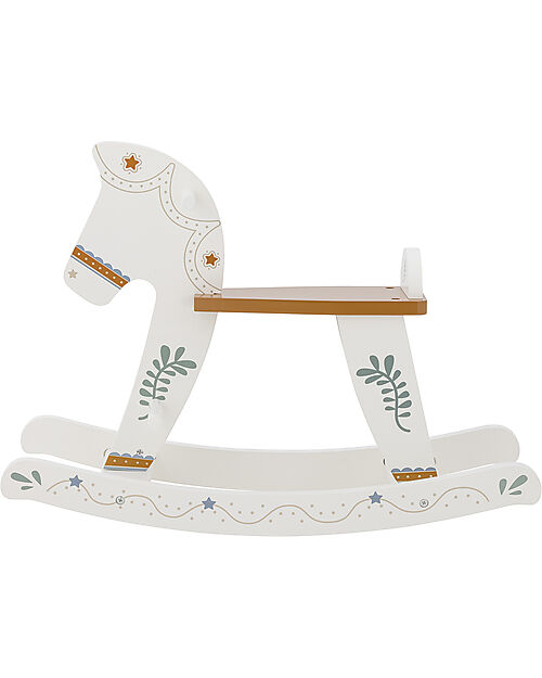 Bloomingville Ruddy Rocking Horse Toy - White - MDF Wood Rides On