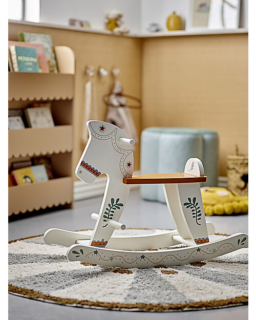 Bloomingville Ruddy Rocking Horse Toy - White - MDF Wood Rides On