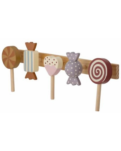 Bloomingville Rudy Coat Rack - Pine Wood - Brown - Candy - 42x14x7cm Hangers