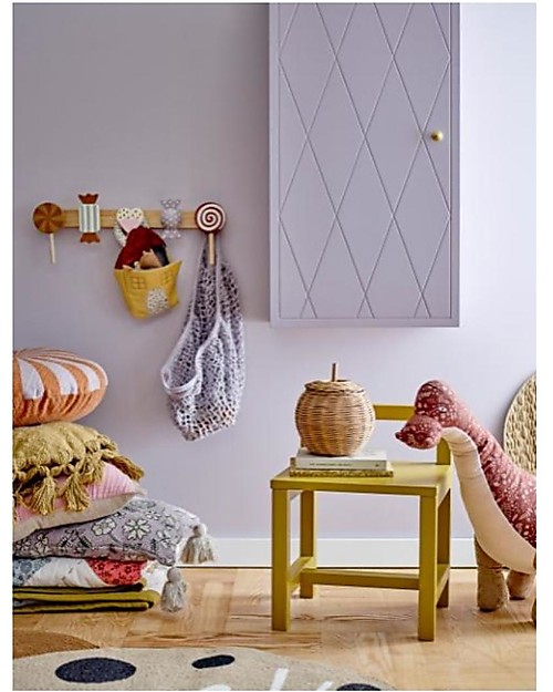 Bloomingville Rudy Coat Rack - Pine Wood - Brown - Candy - 42x14x7cm Hangers