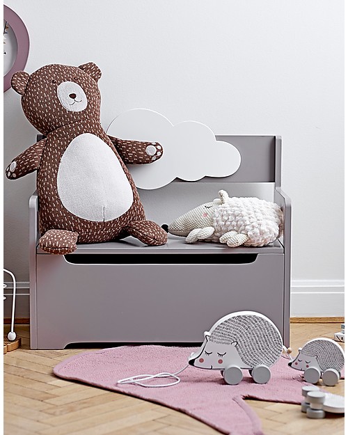 Bloomingville Soft Toy Plush Hedgehog, White - Cute and Funny Soft Toys
