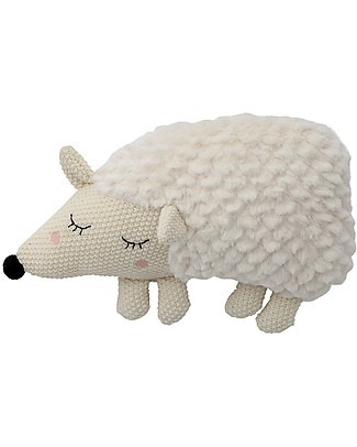 Bloomingville Soft Toy Plush Hedgehog, White - Cute and Funny Soft Toys