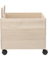 Bloomingville Storage Box with Wheels, Rabbit - Paulownia Wood Toy Storage Boxes