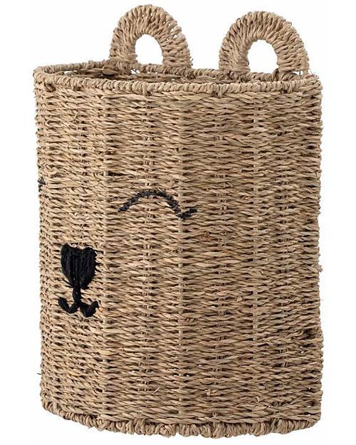 Bloomingville Tesse Basket - Nature - Seaweed and Wicker Wall Storage Organize
