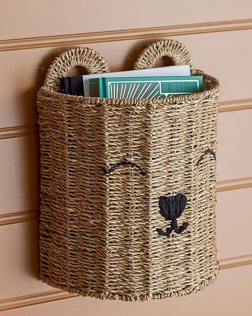 Bloomingville Tesse Basket - Nature - Seaweed and Wicker Wall Storage Organize