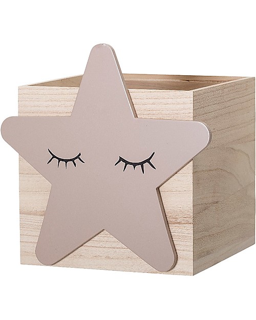Bloomingville Toy Box, Star - Paulownia Wood Toy Storage Boxes