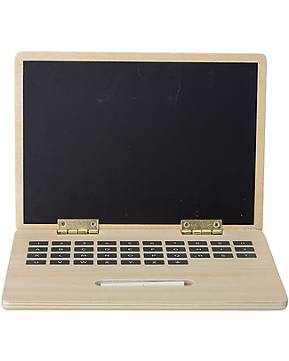 Bloomingville Toy Computer with Blackboard, children - Natural Drawing Boards