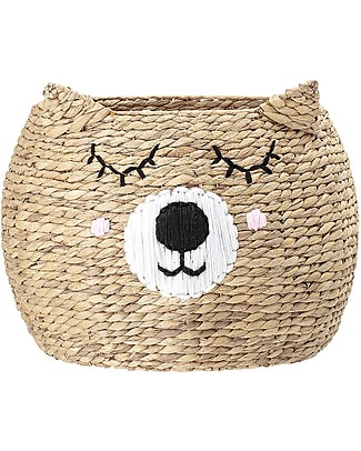 Bloomingville Toy's Basket, Bear - Water Hyacinth Toy Storage Boxes