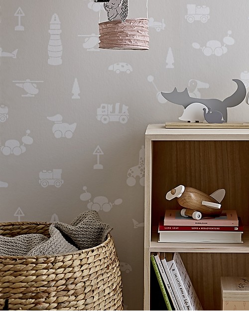 Bloomingville Toy's Basket with Lid, Bear - Water Hyacinth Toy Storage Boxes