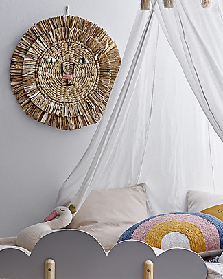 Bloomingville Wall Decor, Lion - Natural Water Hyacinth Fibre Room Decorations