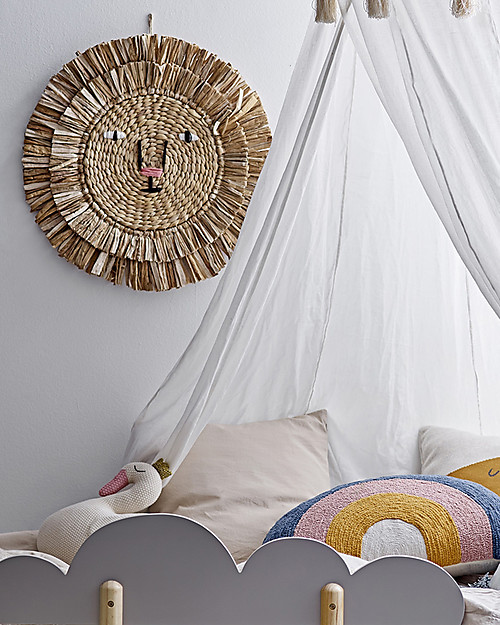 Bloomingville Wall Decor, Lion - Natural Water Hyacinth Fibre Wall Decorations