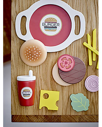 Bloomingville Wooden Jools Play Set - Food - Brown - 13 Accessories - FSC®100%, Wooden Food