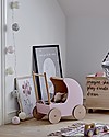 Bloomingville Wooden Toy Pram, Pink - MDF Dolls Accessories