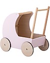 Bloomingville Wooden Toy Pram, Pink - MDF Dolls Accessories