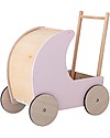 Bloomingville Wooden Toy Pram, Pink - MDF Dolls Accessories