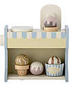 Bloomingville Wooden Vallie Toy Ice Cream Stand -  Blue - FSC®100% Wooden Food