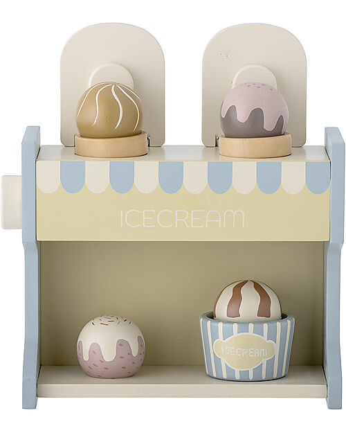 Bloomingville Wooden Vallie Toy Ice Cream Stand -  Blue - FSC®100% Wooden Food