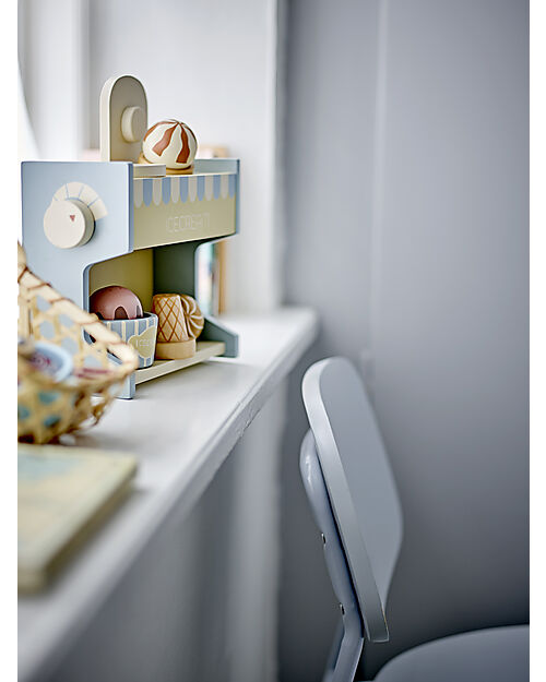 Bloomingville Wooden Vallie Toy Ice Cream Stand -  Blue - FSC®100% Wooden Food