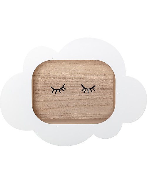 Bloomingville Wooden Wall Box Display, Cloud - 50x19x37 cm Shelves