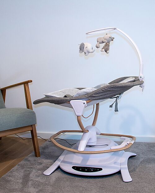 Bo Jungle 2 in 1 Bouncer & Rocker - Pure White - With Games & Melodies Bouncers