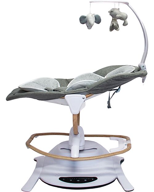 Bo Jungle 2 in 1 Bouncer & Rocker - Pure White - With Games & Melodies Bouncers