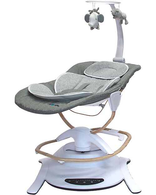 Bo Jungle 2 in 1 Bouncer & Rocker - Pure White - With Games & Melodies Bouncers