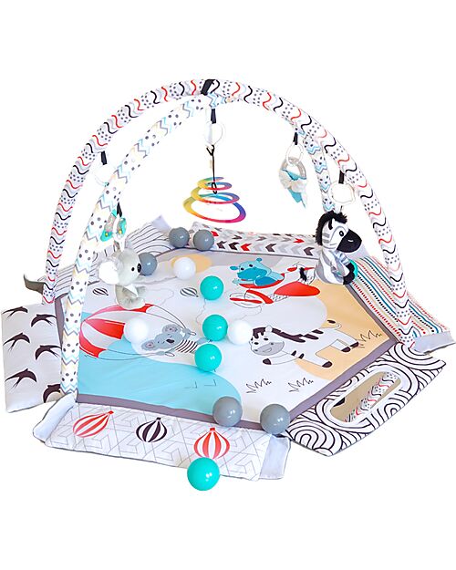 Bo Jungle 2 in 1 Sensory Gym & Ball Pool - Midnight Expedition - Multiactivity Baby Gym