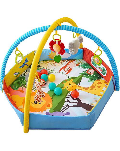 Bo Jungle 2 in 1 Sensory Gym and Ball Pool - Palenquo - Multiactivity Baby Gym
