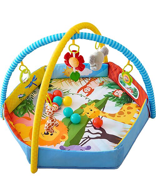 Bo Jungle 2 in 1 Sensory Gym and Ball Pool - Palenquo - Multiactivity Baby Gym