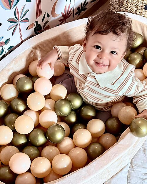 Bo Jungle Ball Pool - Gold - Stimulates Motor Skills! Baby Gym