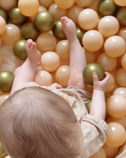 Bo Jungle Ball Pool - Gold - Stimulates Motor Skills! Baby Gym