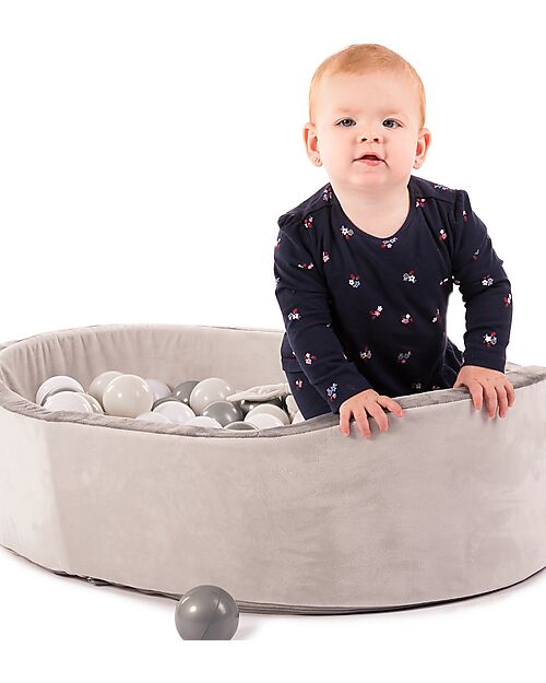 Bo Jungle Ball Pool - Grey - Stimulates Motor Skills! Baby Gym