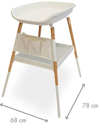 Bo Jungle Balneo Changing Table with Edges - Pure White - 97x78x68 cm Changing Tables