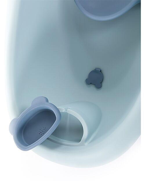 Bo Jungle Bear Bath Tub with Reducer - Pastel Blue - Ergonomic Baby Bath Tubs and Accessories