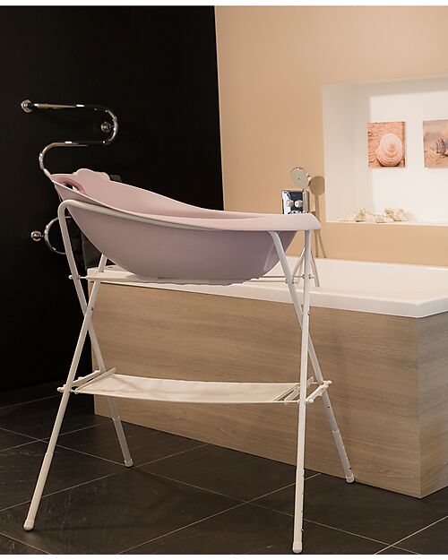 Bo Jungle Bear Bath Tub with Reducer - Pastel Pink - Ergonomic Baby Bath Tubs and Accessories