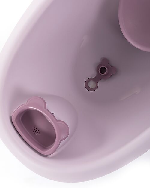 Bo Jungle Bear Bath Tub with Reducer - Pastel Pink - Ergonomic Baby Bath Tubs and Accessories